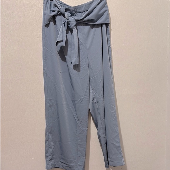 *flaw Grace Karin XL Tie Palazzo Wide Leg Blue Elegant Pants - Picture 1 of 11